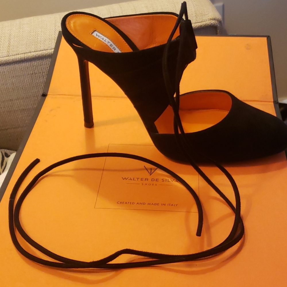 Walter de silva designer black shoes